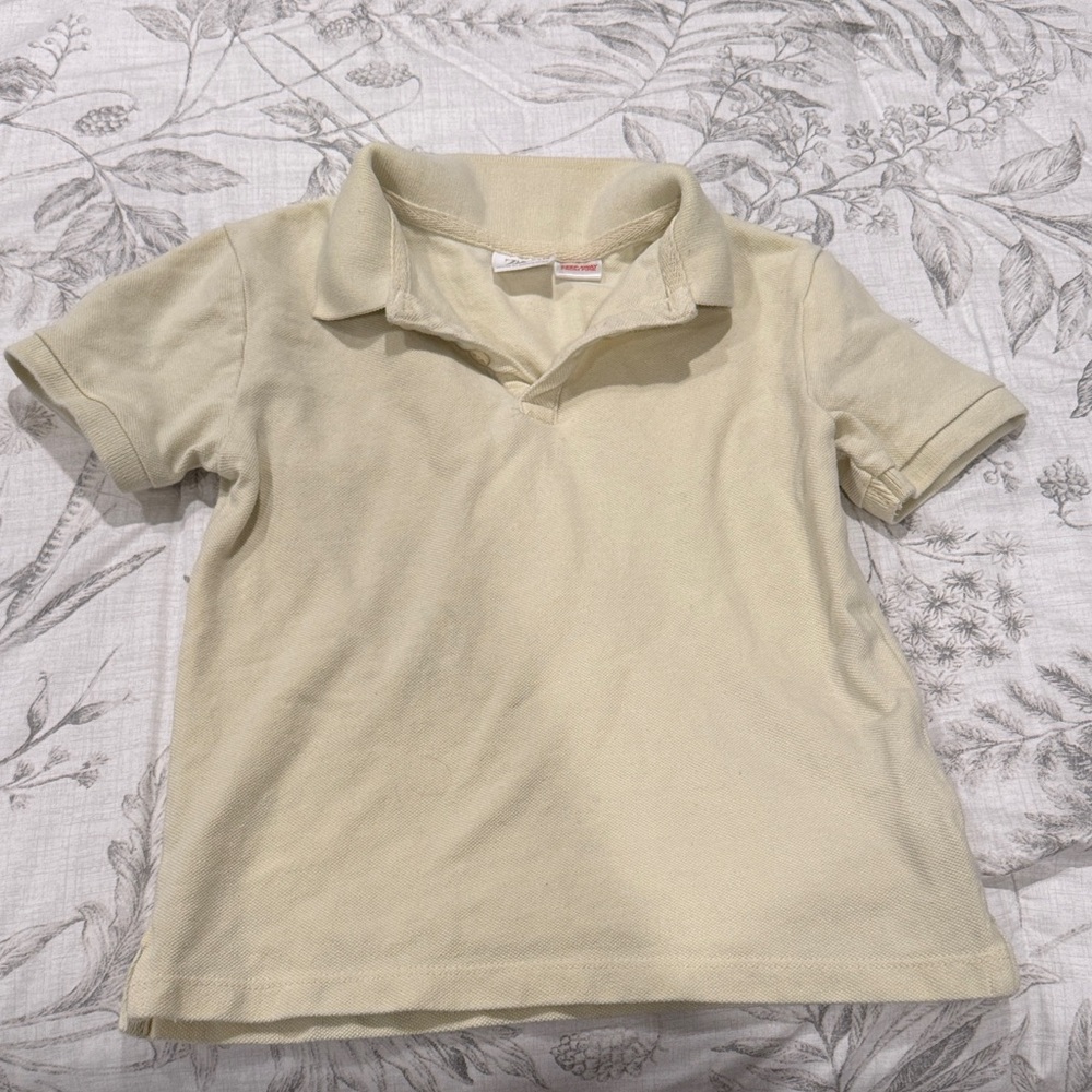 Zara Kids Light Cream Polo Shirt